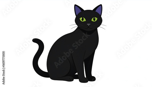 Cartoon black cat