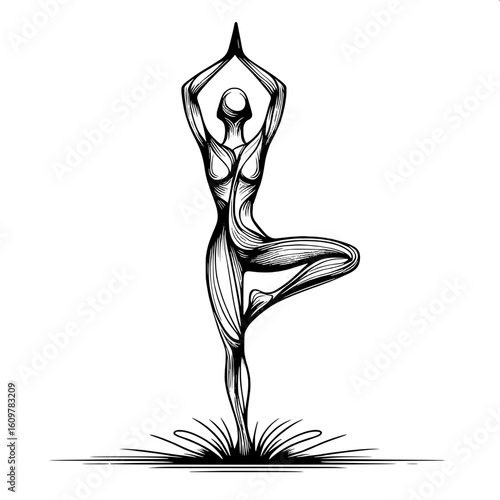 Tree Pose SVG 