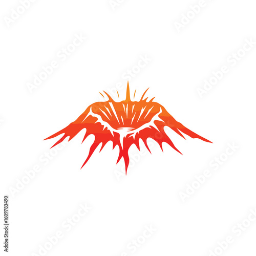 Fotografie Abstract Fiery Burst Symbol