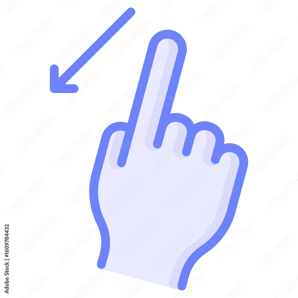 Obraz premium Diagonal Swipe Icon