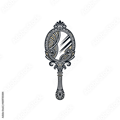 Fotografía Elegant Decorative Hand Mirror