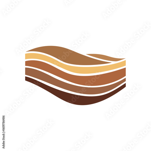 Wavy Abstract Earth Layers. Stylized depiction of flowing lines in diverse brown and tan shades. It symbolizes natural interconnectedness, rich textures, and deep earthy stability.