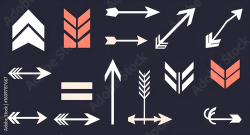 arrows, set, direction, pointer, icon, navigation, vector, symbol, design, graphic, sign, illustration, forward, backward, up, down, left, right, rotation, curved, straight, double, circular, guide, e