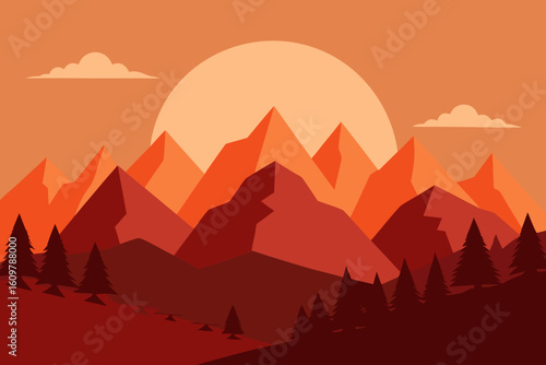 sunrise in mountains