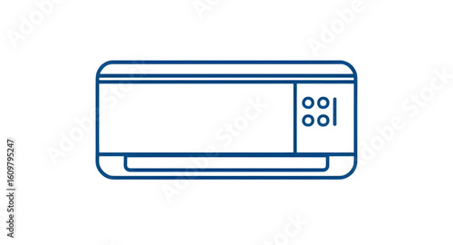 Smart AC symbol, AC remote icon, Temperature icon, Blue AC icon, Energy saver icon, Split AC icon, Mini AC icon, Modern AC vector, Household appliance icon, Indoor unit icon, Ventilation icon, Air flo