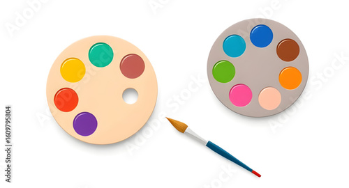 Drawing tools, Paint tool kit, Fine art supplies, Canvas painting tools, Color mixing palette, Art brush collection, Wooden palette, Painting essentials, Artist's gear, Paint stroke tools, Hobby paint