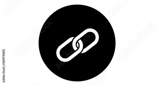 Link icon design for website ui and ux in black and white simple illustration
