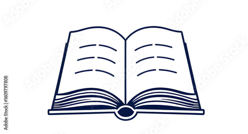 open book vector illustration