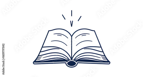 open book isolated on white