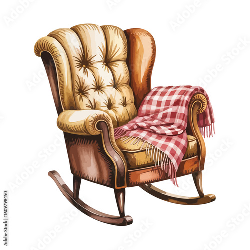 armchair isolated on white background