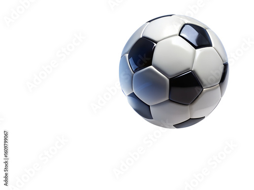 Wallpaper Mural A black and white soccer ball isolated on a transparent background Torontodigital.ca