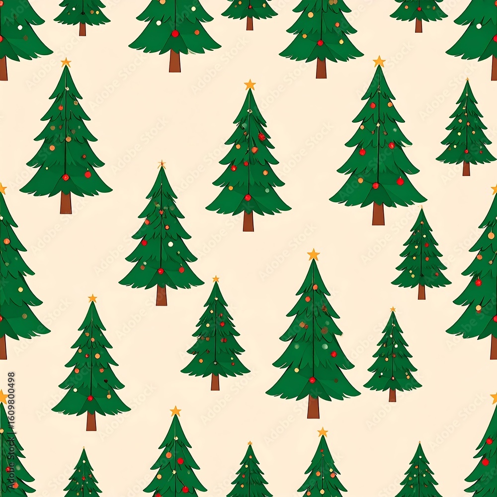Christmas tree pattern on light background Christmas tree pattern on light background