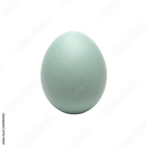 Araucana egg isolated on black background