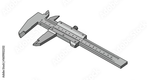 Precision Measuring Tool A Detailed Illustration of a Caliper for Accurate Measurements