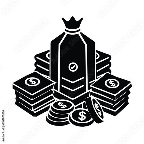 Currency and wealth  Silhouette