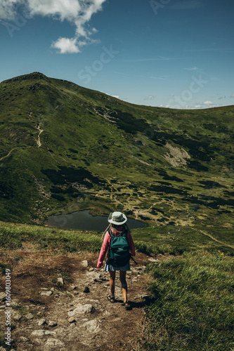 hiker in the mountains