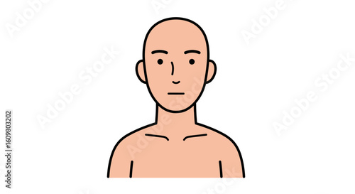 Minimalist Portrait A Clean and Simple ImageFX_wg4056_via_RJ_ImageFX_Auto.ai Illustration