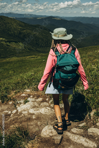 hiker in the mountains