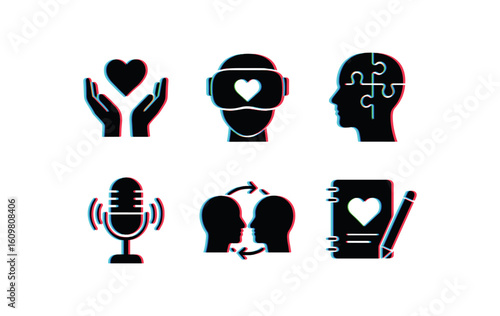 isolated backgond empathy trigr token empathy VR simulation empathy mapping tool empathic listening microphone empathy feedback loop empathy journaling