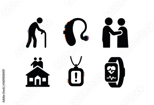 isolated backgond senior zen walking cane senior zen hearing aid amplifier senior zen care coordinator senior zen community center senior zen alert pendant senior zen wellness tracker