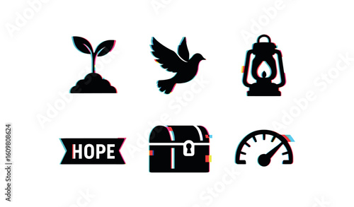 isolated backgond hopefulness seedling spr hopefulness dove hopefulness glow hopefulness slogan banner hopefulness hope chest token hopefulness optimism gau
