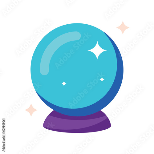 magic crystal ball with sparkles
