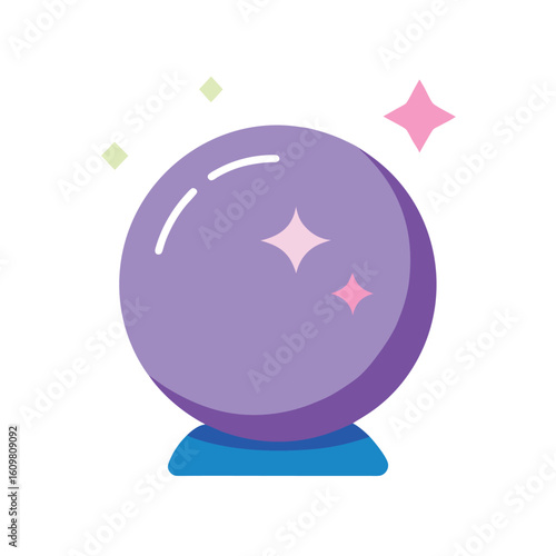 magic crystal ball with sparkles