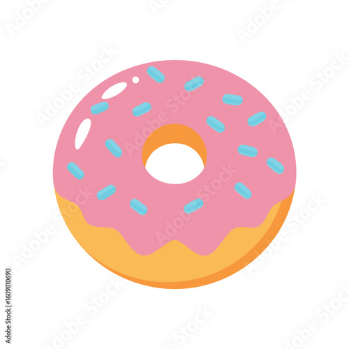 donut with frosting and sprinkles