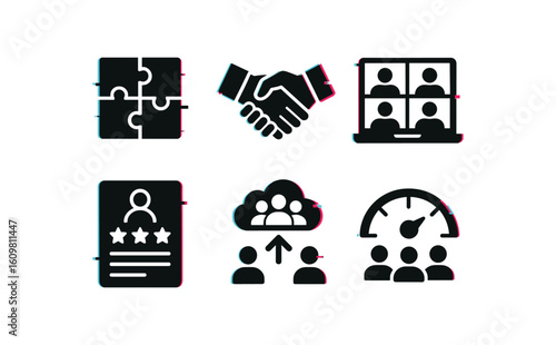 isolated backgond teamwork puzzle pieces teamwork handshake icon teamwork video screen teamwork feedback form teamwork sha drive teamwork rapport meter