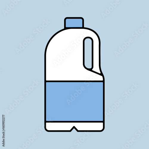 Milk plastic bottle vector icon
