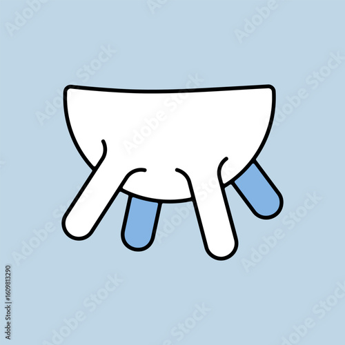 Cow udder vector icon. Dairy product sign