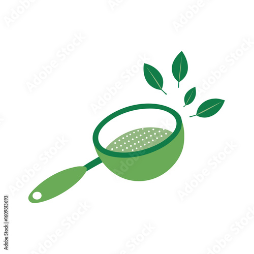 tea strainer with loose leaves