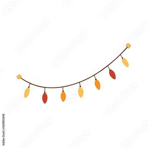 string of fairy lights in warm tones