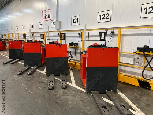 Charging forklifts in a warehouse