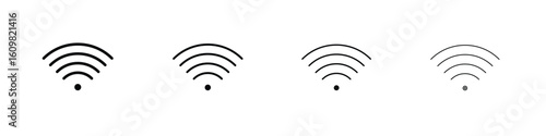 Wifi icon in modern stroke line style. Vector 10 eps