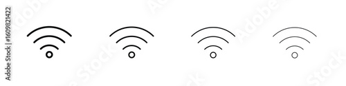 Wifi icon in modern stroke line style. Vector 10 eps