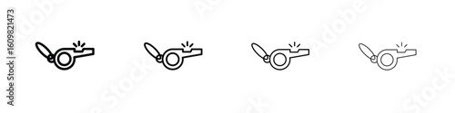Whistle icon in modern stroke line style. Vector 10 eps