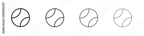 Tennis icon in modern stroke line style. Vector 10 eps