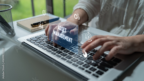 Fotografie Asset management system showing investment planning, financial goal tracking, RO