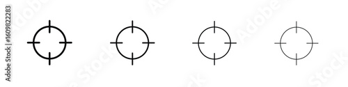Target icon in modern stroke line style. Vector 10 eps