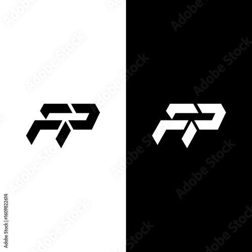 vector logo letter F and P abstract

