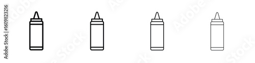 Sauce icon in modern stroke line style. Vector 10 eps
