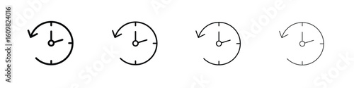 Past time icon in modern stroke line style. Vector 10 eps