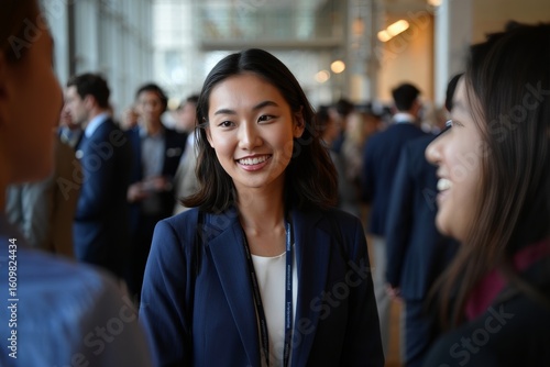 Professional asian woman networking at business event meeting conference seminar