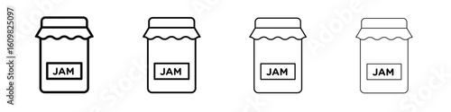 Jam icon in modern stroke line style. Vector 10 eps