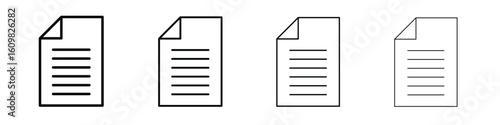 File icon in modern stroke line style. Vector 10 eps