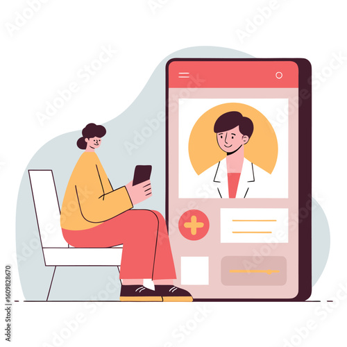 Woman uses smartphone to connect with doctor via video call for a virtual healthcare consultation illustrating telemedicine convenience
