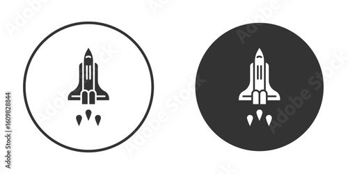 Space shuttle icon Symbol, logo illustration. Vector graphics for web.