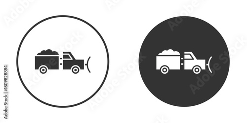 Snowplow icon Symbol, logo illustration. Vector graphics for web.