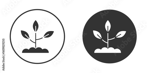 Seedling icon Symbol, logo illustration. Vector graphics for web.
